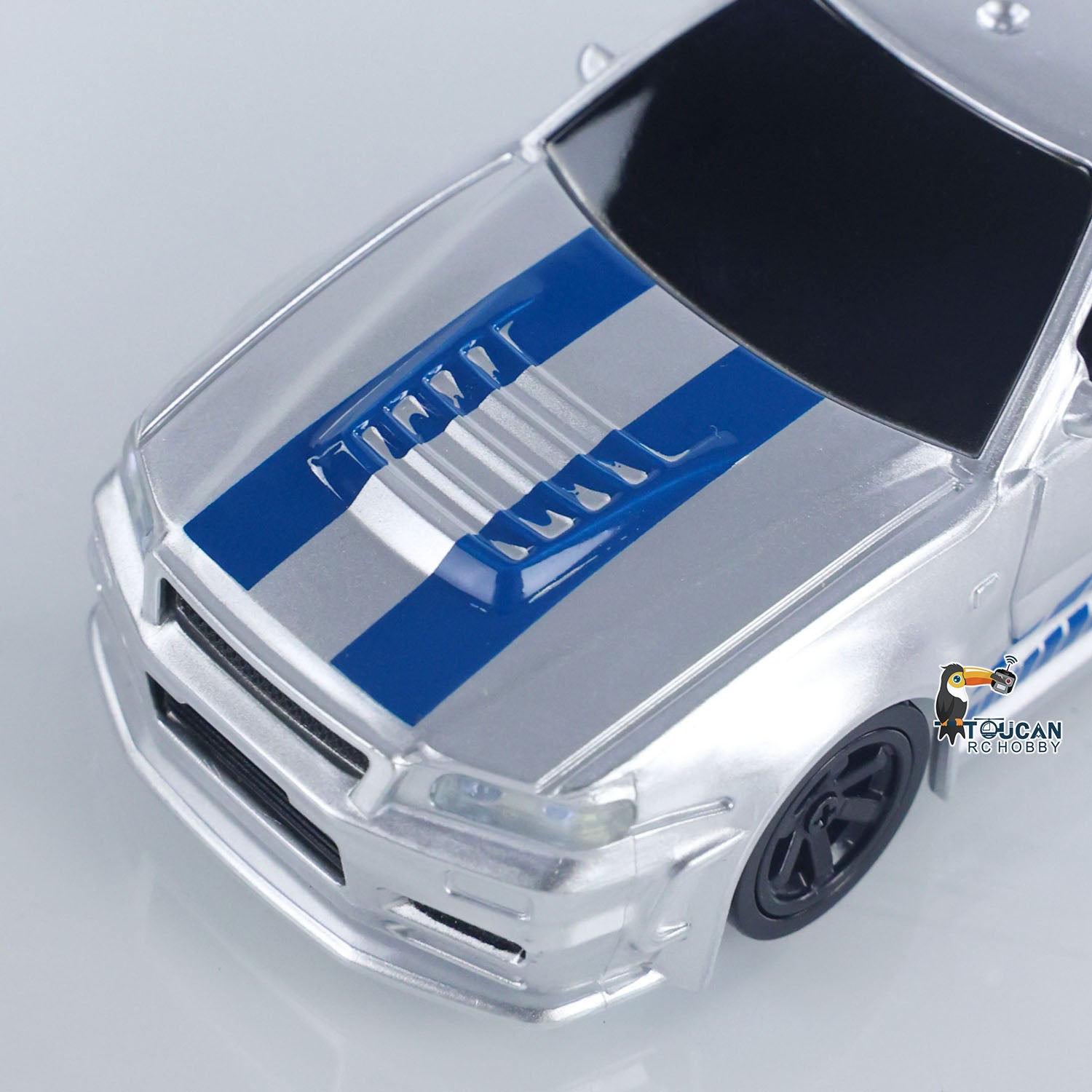 1/43 Scale R34 RC Racing Car - 4WD High Speed Drift Remote Control Vehicle with 2.4G Radio, Ready-to-Run Mini Toy Car - Perfect Gift for Kids | Indoor Racing & Backyard Drifting Fun