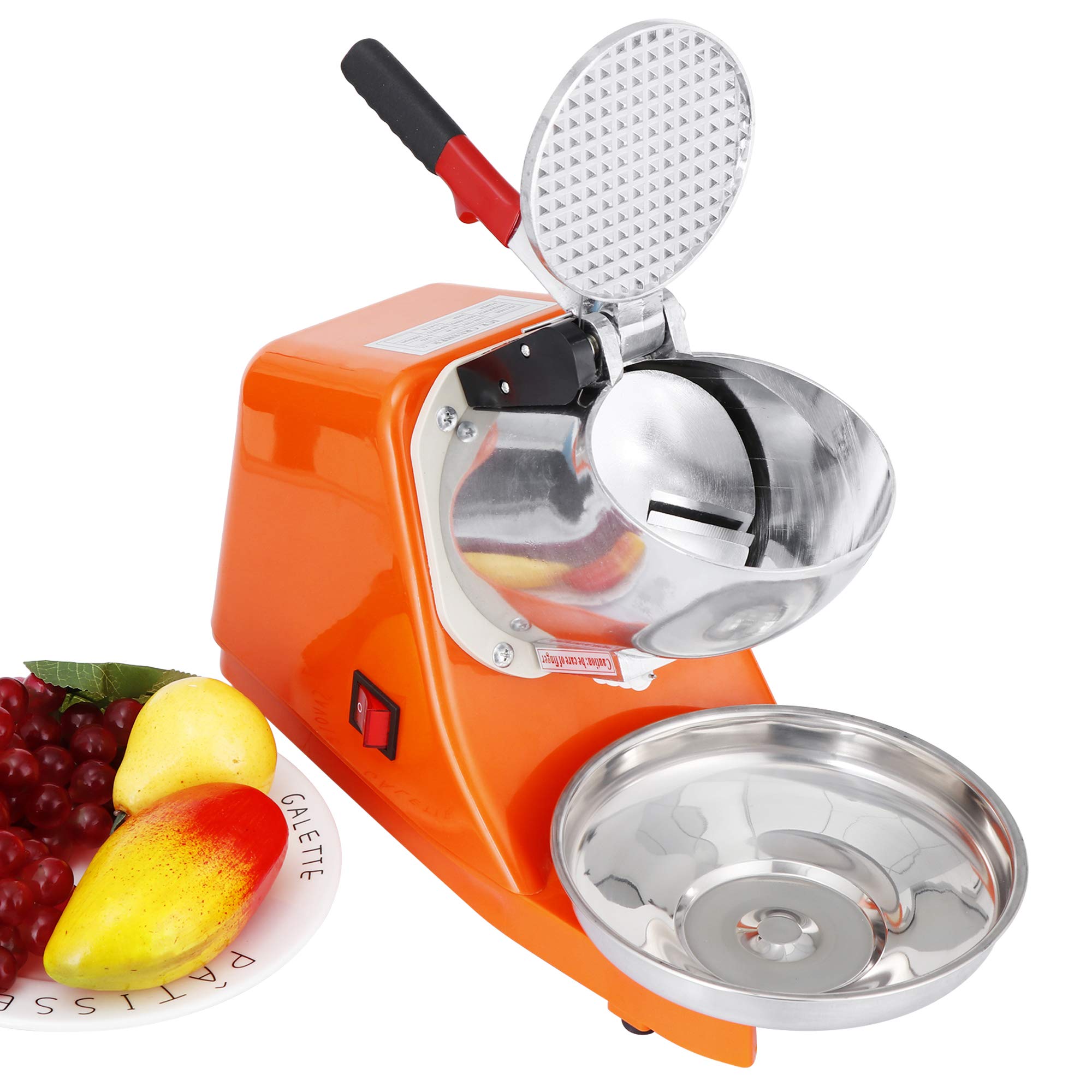 Electric Ice Shaver Machine 300W - Commercial & Home Use Stainless Steel Ice Crusher for Snow Cones, Cocktails & Slushies - Perfect for Parties, Bars & Restaurants