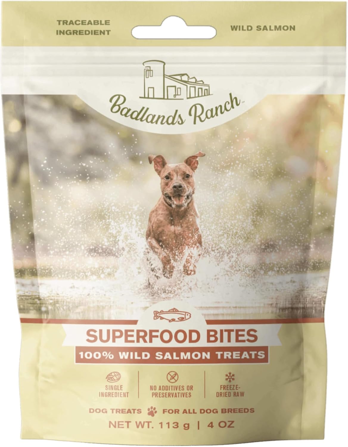 Premium Wild Salmon Dog Treats - Superfood Bites for Healthy Skin & Coat - All-Natural, Grain-Free Training Rewards by Badlands - Perfect for Outdoor Adventures & Active Dogs
