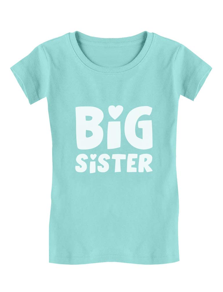 Big Sister Shirt - Cute Sibling Reveal Baby Announcement T-Shirt for Girls | Soft Fitted Cotton Tee | Perfect for Gender Reveal Parties & Newborn Photos