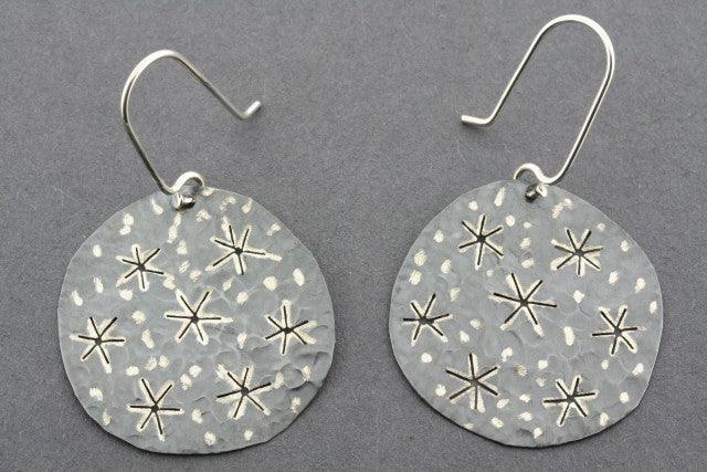 Oxidized Silver Galaxy Earrings for Women - Unique Handmade Boho Dangle Earrings - Perfect for Parties, Weddings & Everyday Wear