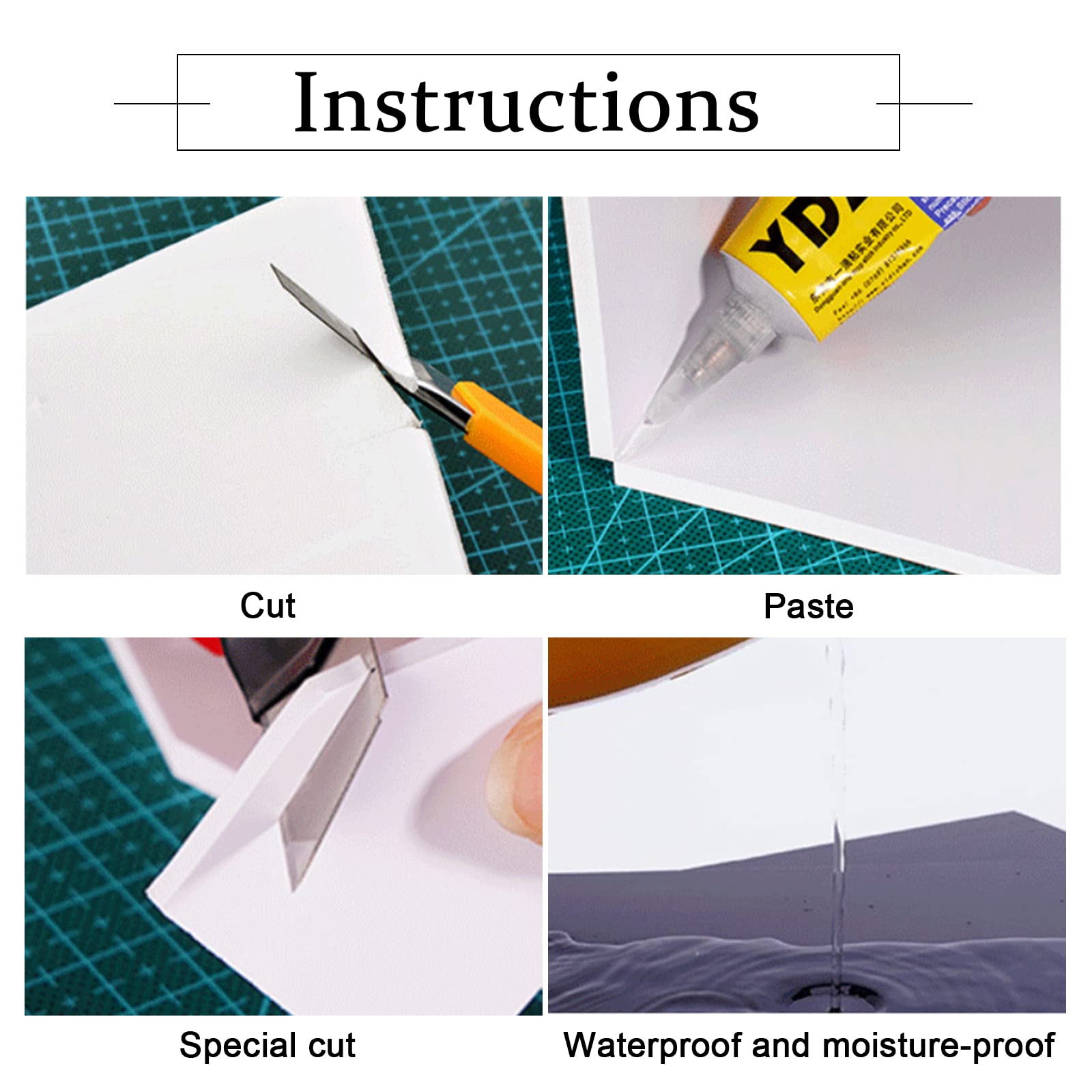 BENECREAT 5-Pack White PVC Foam Boards 11.8x7.8 Inches - 5mm Thick Expanded PVC Sheets for Signage, Displays, School & Office Projects - Perfect for DIY Crafts, Art Projects, and Professional Sign Making