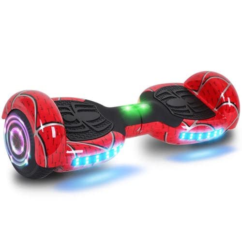 Spider Hoverboard - 6.5'' Self-Balancing Electric Scooter with Bluetooth Speaker & LED Lights for Kids - Perfect for Indoor & Outdoor Fun, Birthday Gifts & Commuting