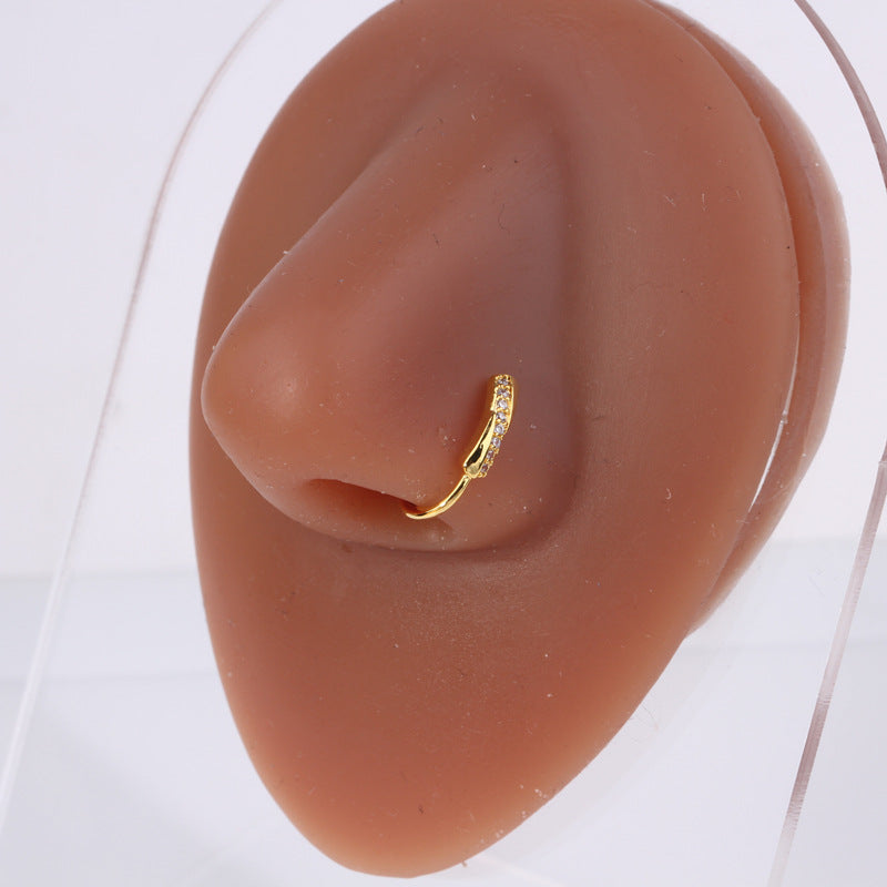 18K Gold Bunny No Piercing Nose Cuff - Fake Nose Ring for Women | Trendy Non-Piercing Nose Jewelry for Parties, Weddings & Everyday Wear (HSPJ609)