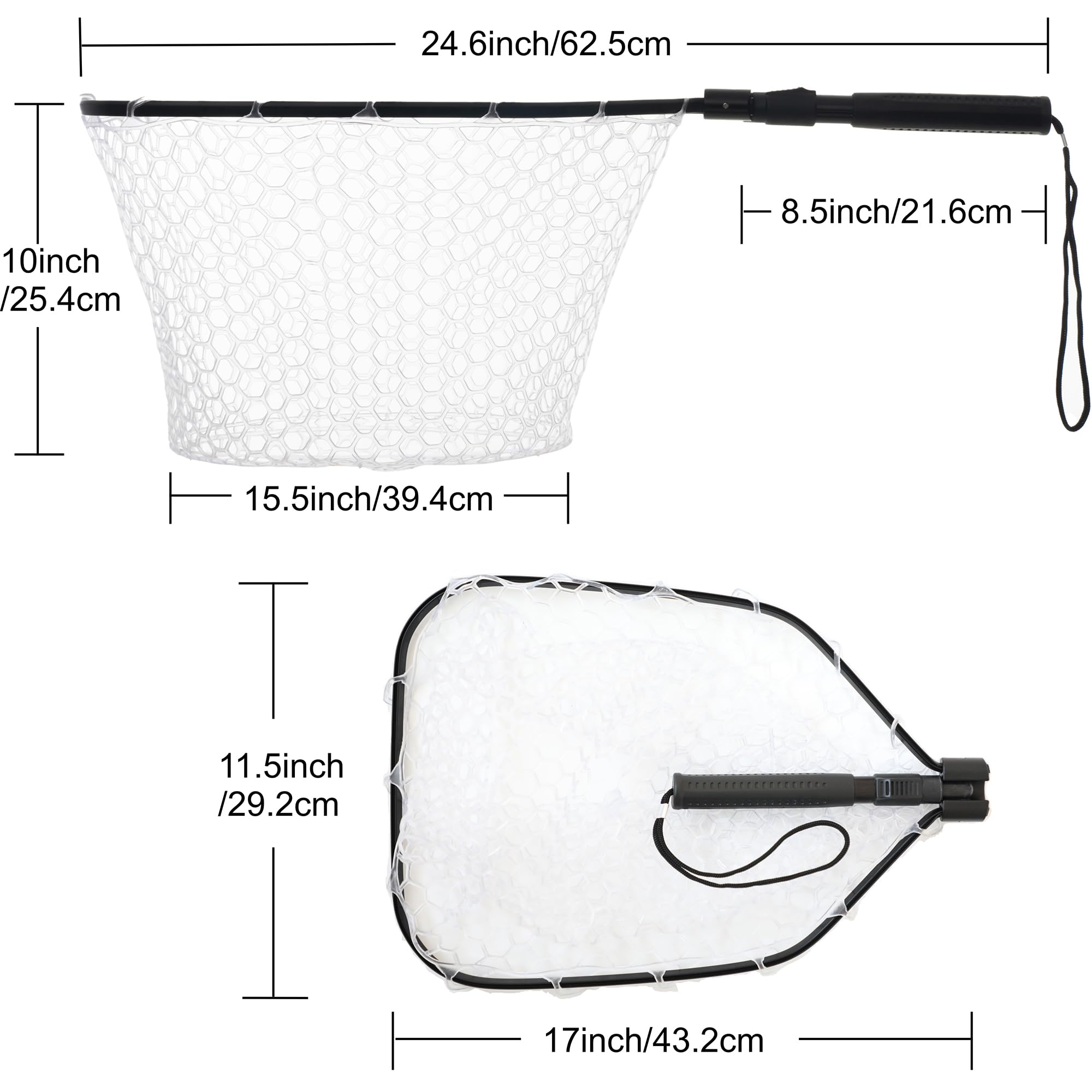 GOODCAT Fly Fishing Net - Lightweight Folding Landing Net for Bass & Trout | Magnetic Release System | Safe Catch & Release | Perfect for Freshwater Fly Fishing & Stream Adventures