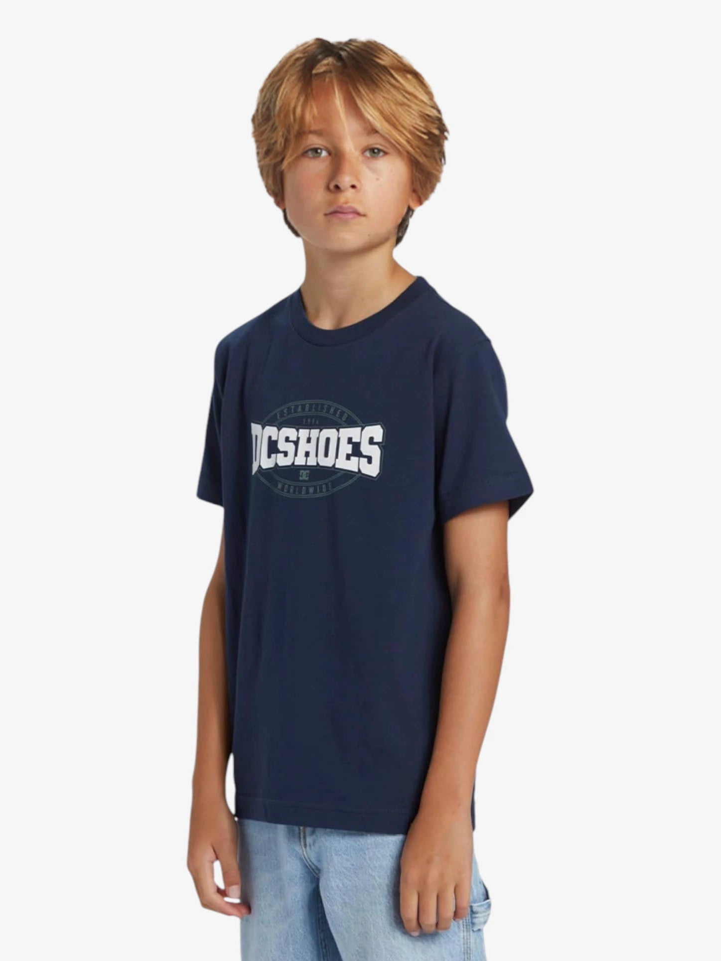 DC Kids Standout Navy Blue T-Shirt - Comfortable Cotton Tee for Boys & Girls - Perfect for School, Playdates & Casual Outings