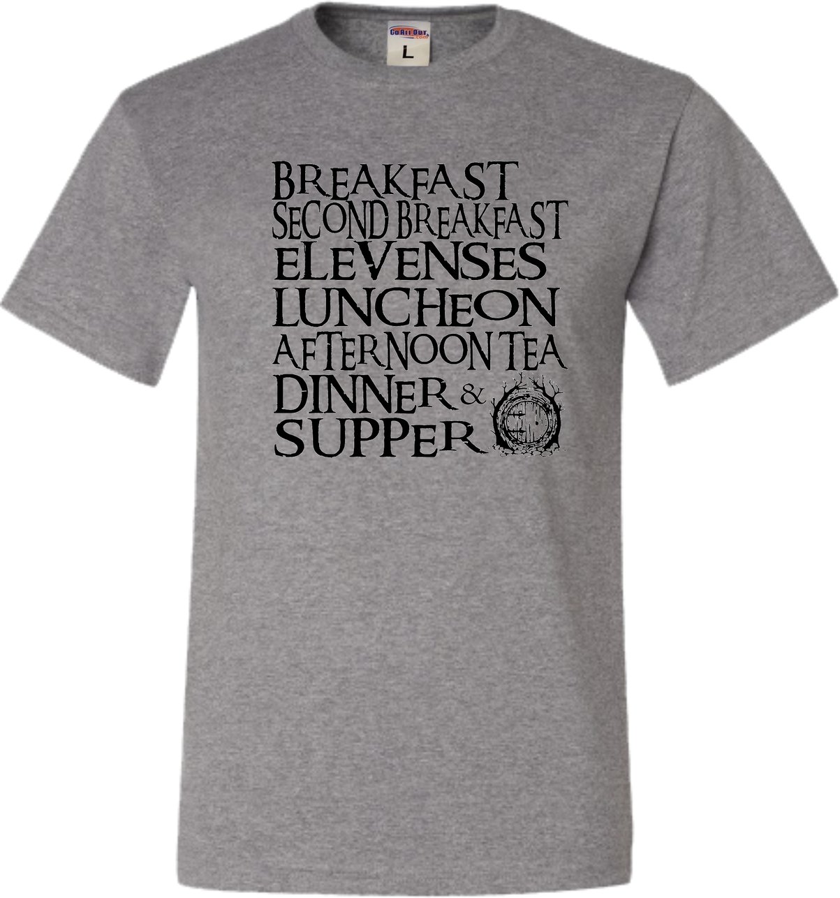 Go All Out Youth The Seven Daily Meals Graphic T-Shirt - Trendy Casual Tee for Men & Women - Perfect for Streetwear, Gym, and Everyday Outfits