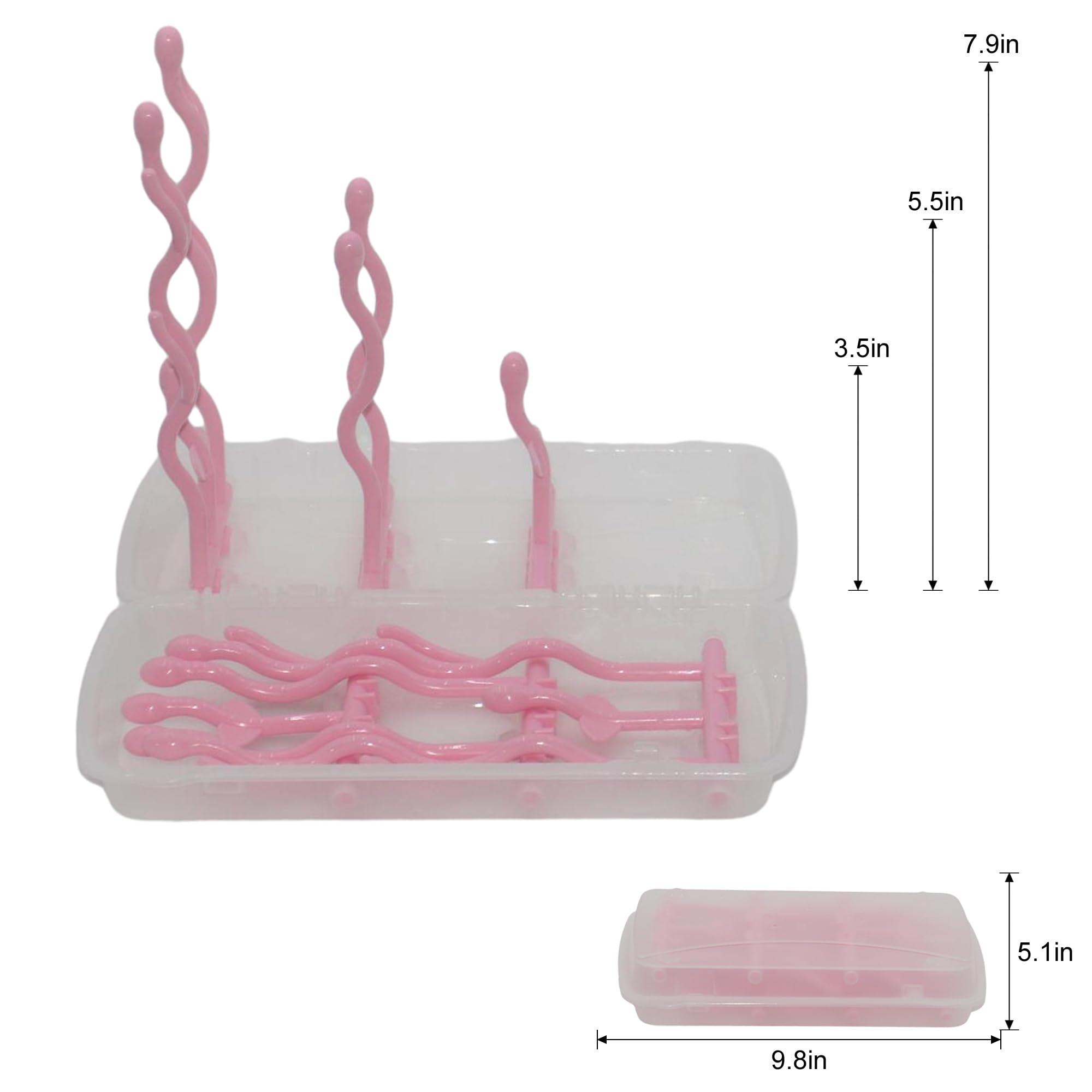 Foldable Travel Baby Bottle Drying Rack - Portable Bottle Organizer Holds 12 Baby Bottles | Perfect for Baby Travel, Kitchen Counter, Nursery & Living Room Storage | Compact Drying Solution for Breast Pump Parts, Pacifiers & Baby Accessories