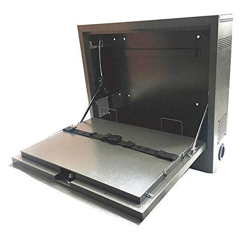 Secure Steel Laptop Security Cabinet for PC - Heavy Duty Gray Locking Storage for Office, Home & School Use