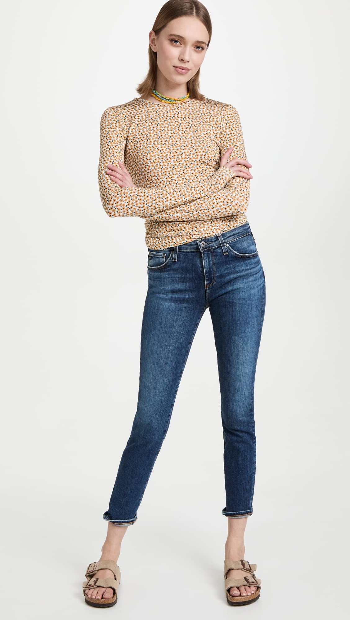 Women's Prima Mid Rise Cigarette Ankle Jeans - Slim Fit Stretch Denim Pants for Casual & Work Wear | Perfect for Office, Date Night & Everyday Outfits