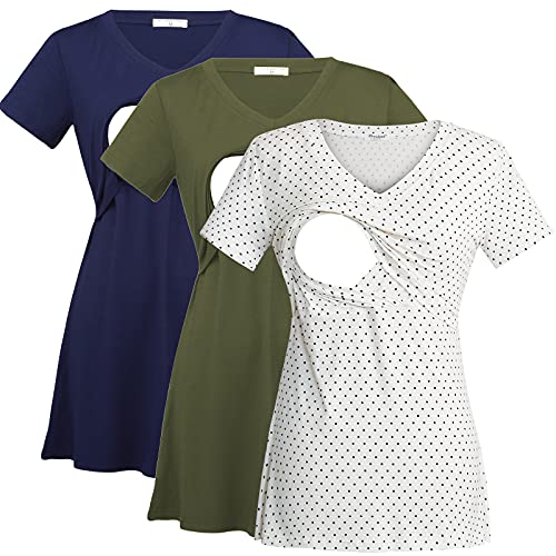 Armygreen+blue+whitepoint(3pcs)