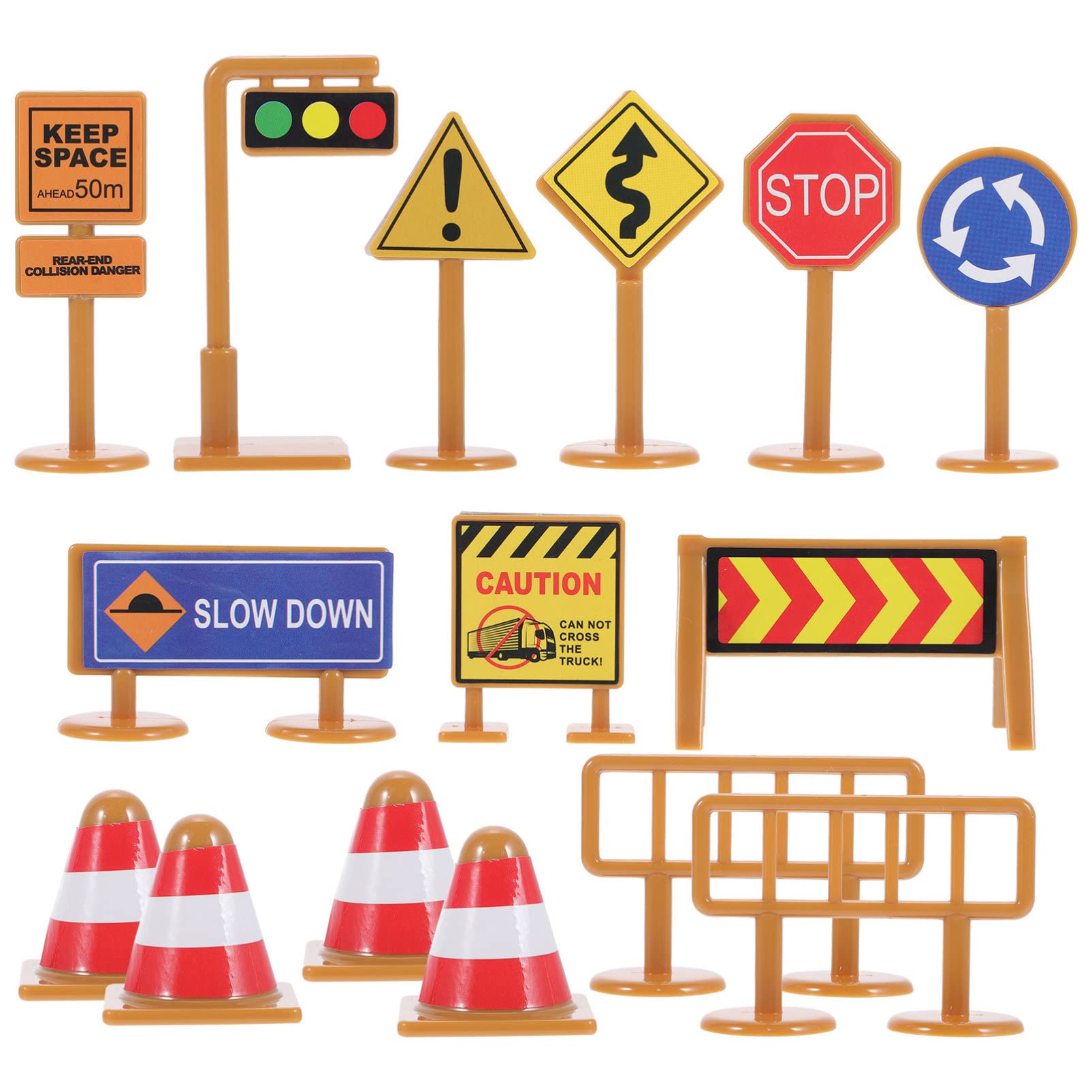 iplusmile 30pcs Kids Traffic Sign Playset - Road Signs, Traffic Lights, Cones & Barricades - Educational Toy for Children's Road Safety Learning | Perfect for Pretend Play, Classroom Activities & Birthday Gifts