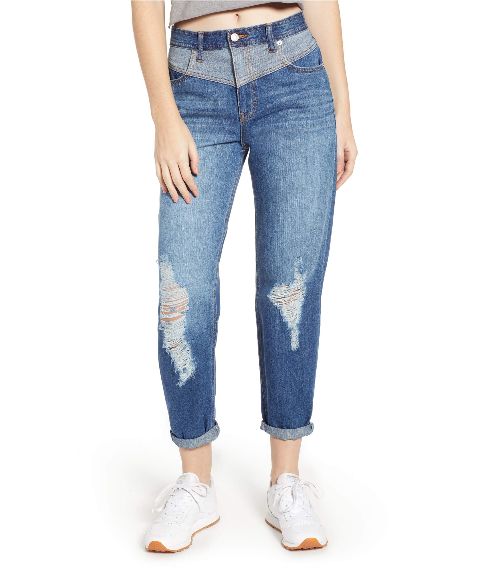 Jordache Legacy Women's Andie Carrot Fit Distressed Jeans - High Waisted Skinny Denim Pants for Casual Wear & Night Out