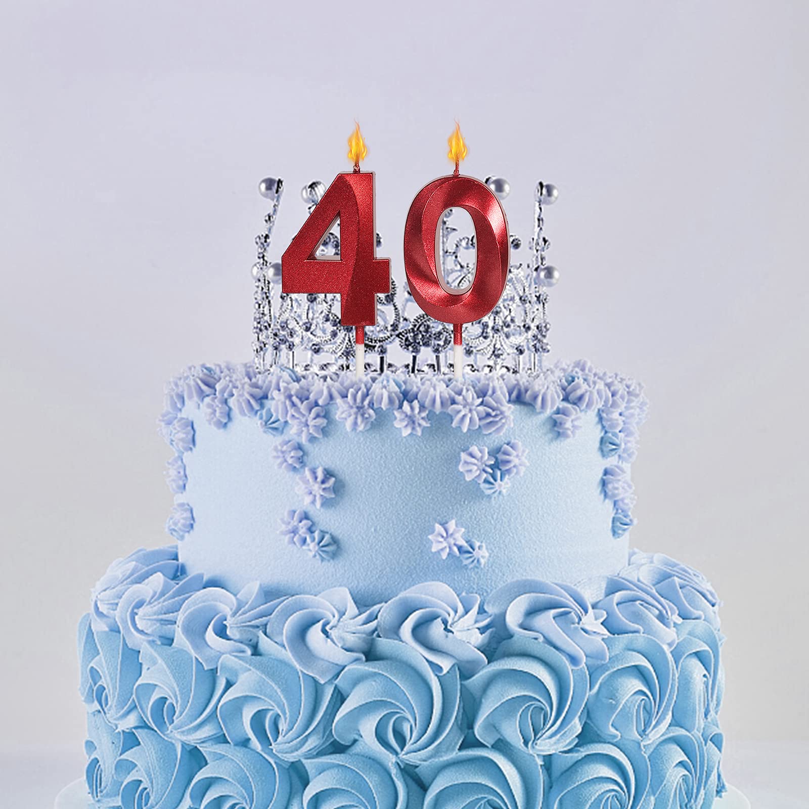 50th Birthday Candles for Cakes - Set of 5 Glitter Number 50 Cake Toppers for Anniversary, Wedding & Celebration Decorations - Perfect for Milestone Birthdays, Retirement Parties & Golden Anniversary Cakes