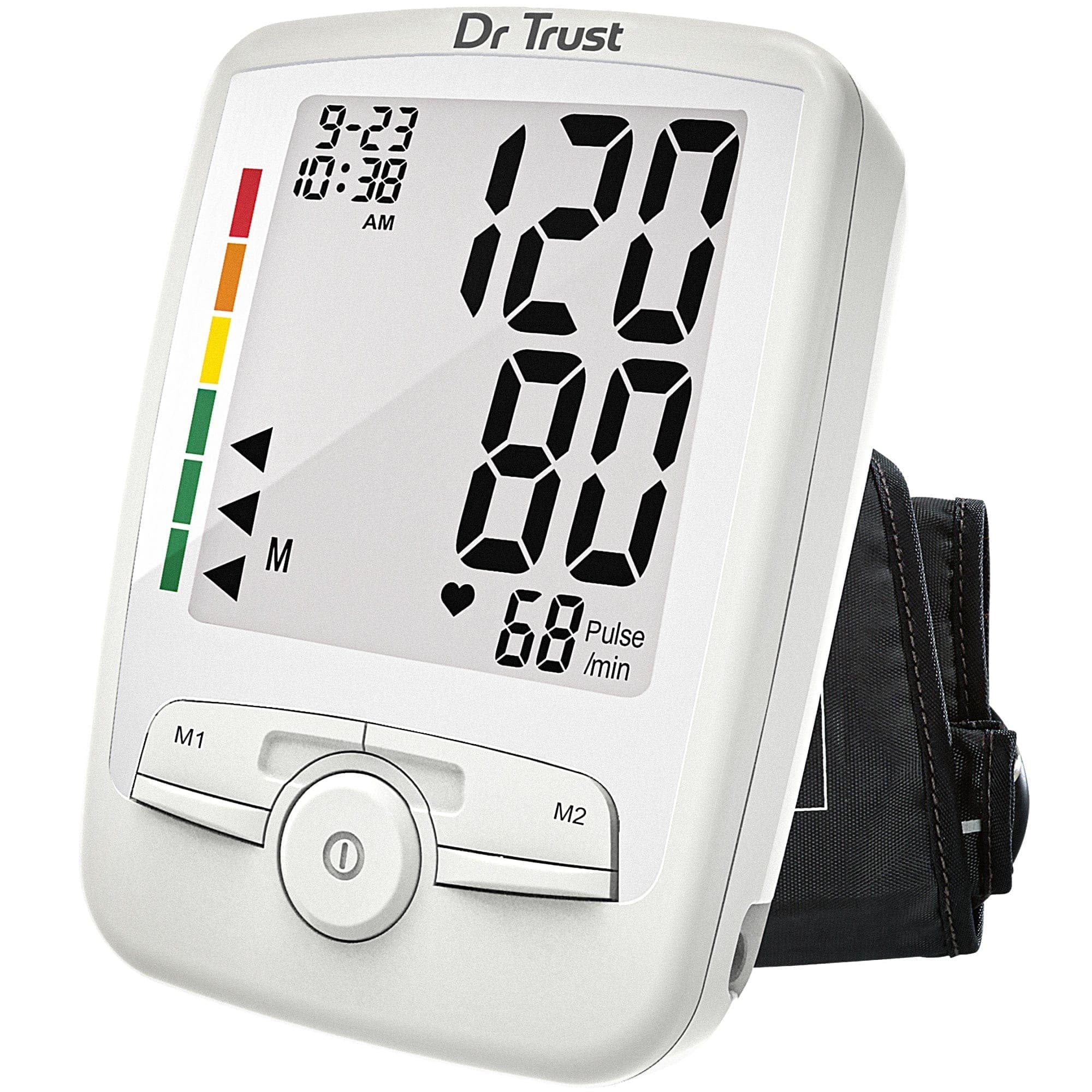 Dr Trust USA Digital Blood Pressure Monitor - Upper Arm Cuff, Accurate BP Machine for Home Use, Large LCD Display, Memory Storage - Ideal for Hypertension Monitoring & Heart Health Tracking