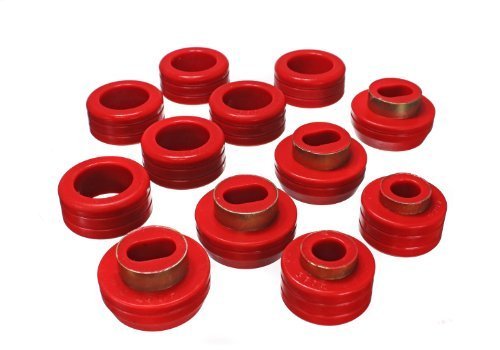 Energy Suspension 3.4130R Body Mount Set for Chevy S10 - Polyurethane Bushings Kit - Improves Ride Quality & Reduces Vibration (Perfect for Off-Roading, Daily Driving & Performance Upgrades)