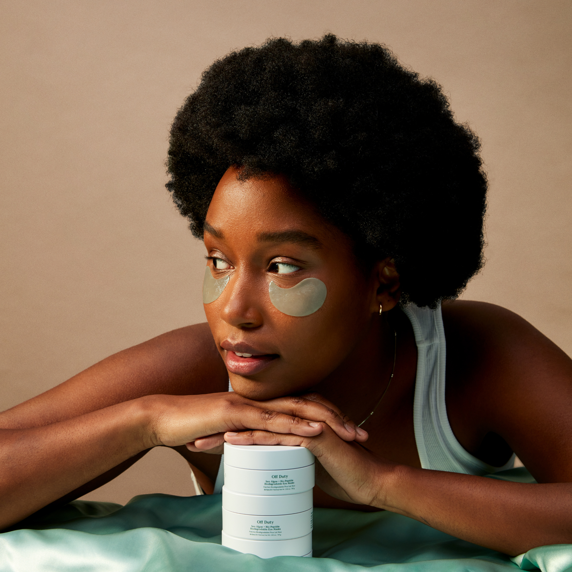 OffDuty™ Biodegradable Under Eye Patches with Sea Algae & Bio Peptide - Reduce Dark Circles & Puffiness for Glowing Skin | Perfect for Travel, Spa Days & Nighttime Skincare Routine