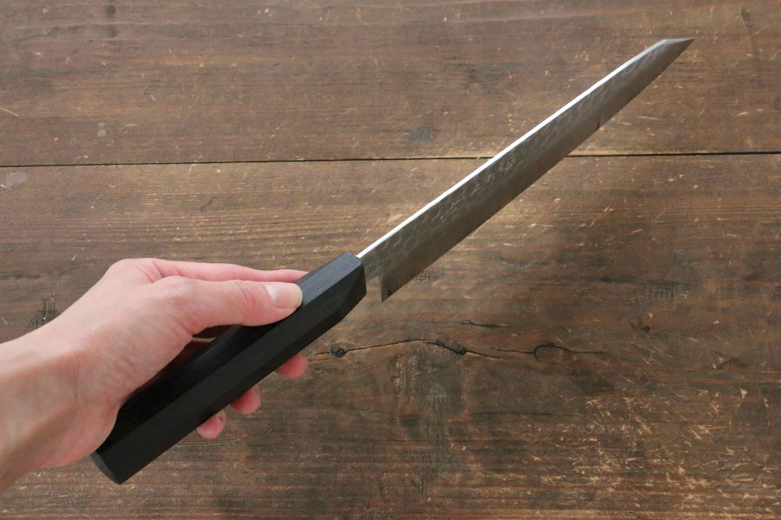Premium Jikko VG10 17-Layer Damascus Gyuto Chef Knife 200mm - Japanese High-Carbon Stainless Steel Blade with Ebony Wood Handle - Perfect for Sushi, Meat Cutting & Professional Kitchen Use