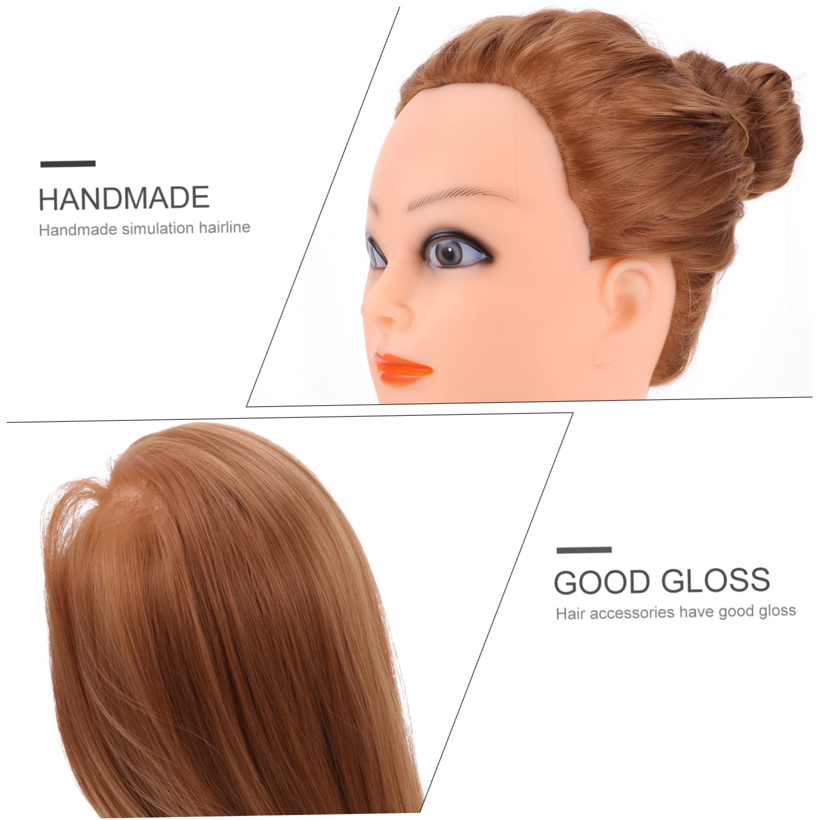 Professional Mikinona Cosmetology Mannequin Head with Real Human Hair - High Temperature Wire Wig for Hairstyling, Barber Training & Salon Practice - Perfect for Hairdressing Students & Professionals