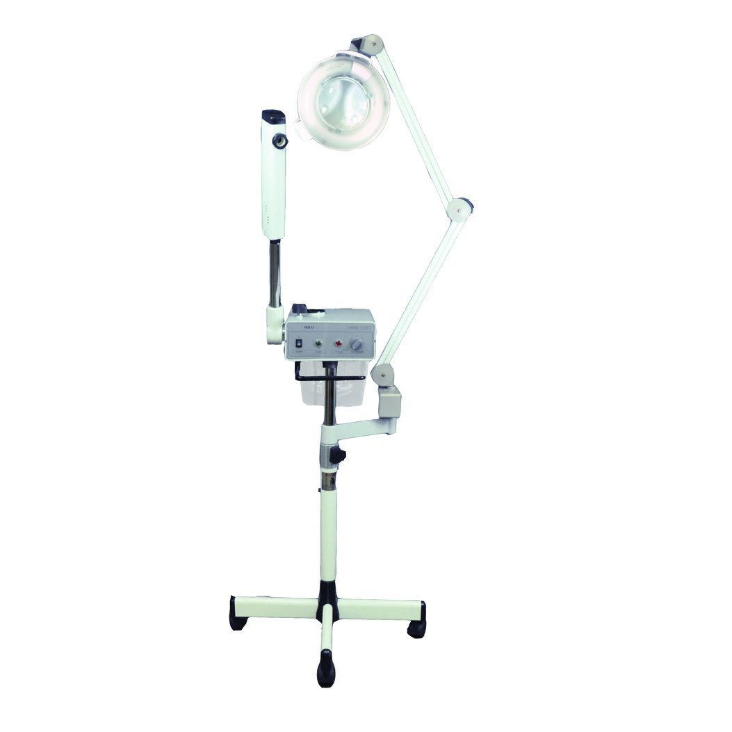 Professional Magnifying Lamp with Facial Steamer - 2-in-1 Beauty Salon & Spa Equipment for Eyebrow Shaping, Makeup Application & Skin Care Treatments