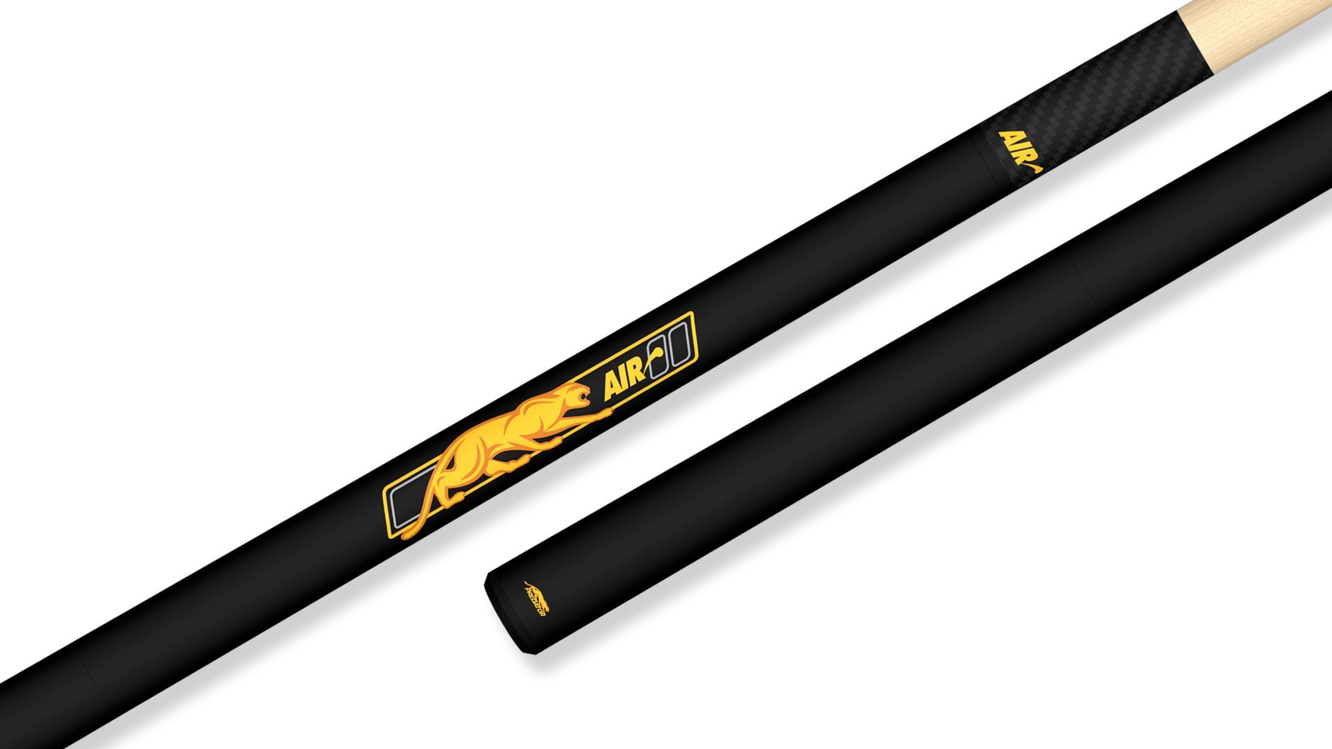 PREDATOR AIR 2 Jump Cue - 3-Piece Carbon Fiber Pool Cue with Black Collar | Perfect for Professional Billiards & Tournament Play
