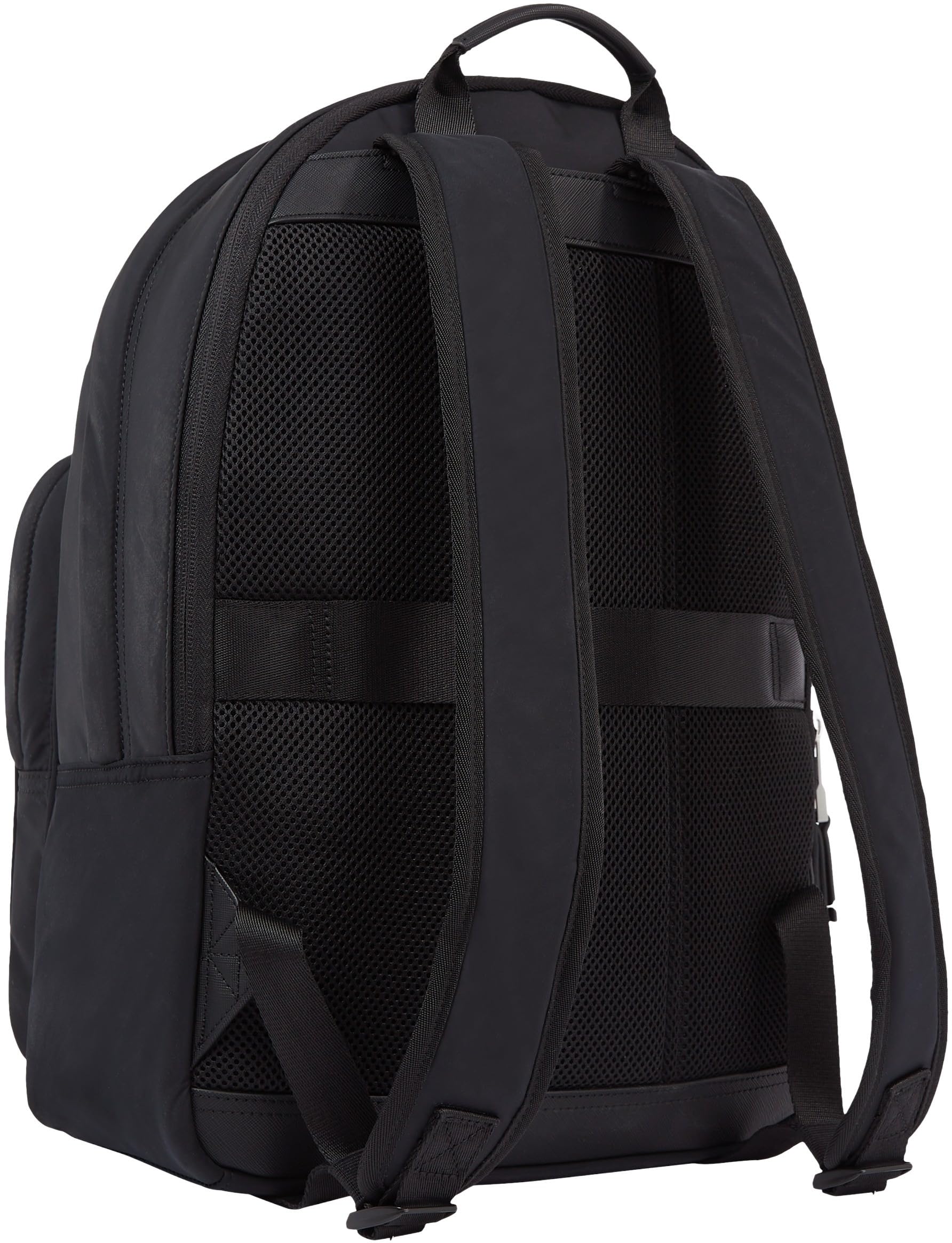 Tommy Hilfiger Men's Signature Waterproof Backpack - Durable Laptop Bag for Work, Travel & School | Stylish Casual Daypack for Commuters & Students