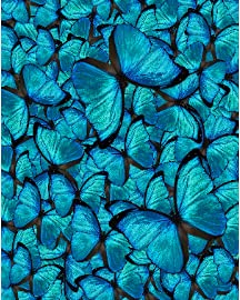 Blue Butterfly 3d Neon Butterflies