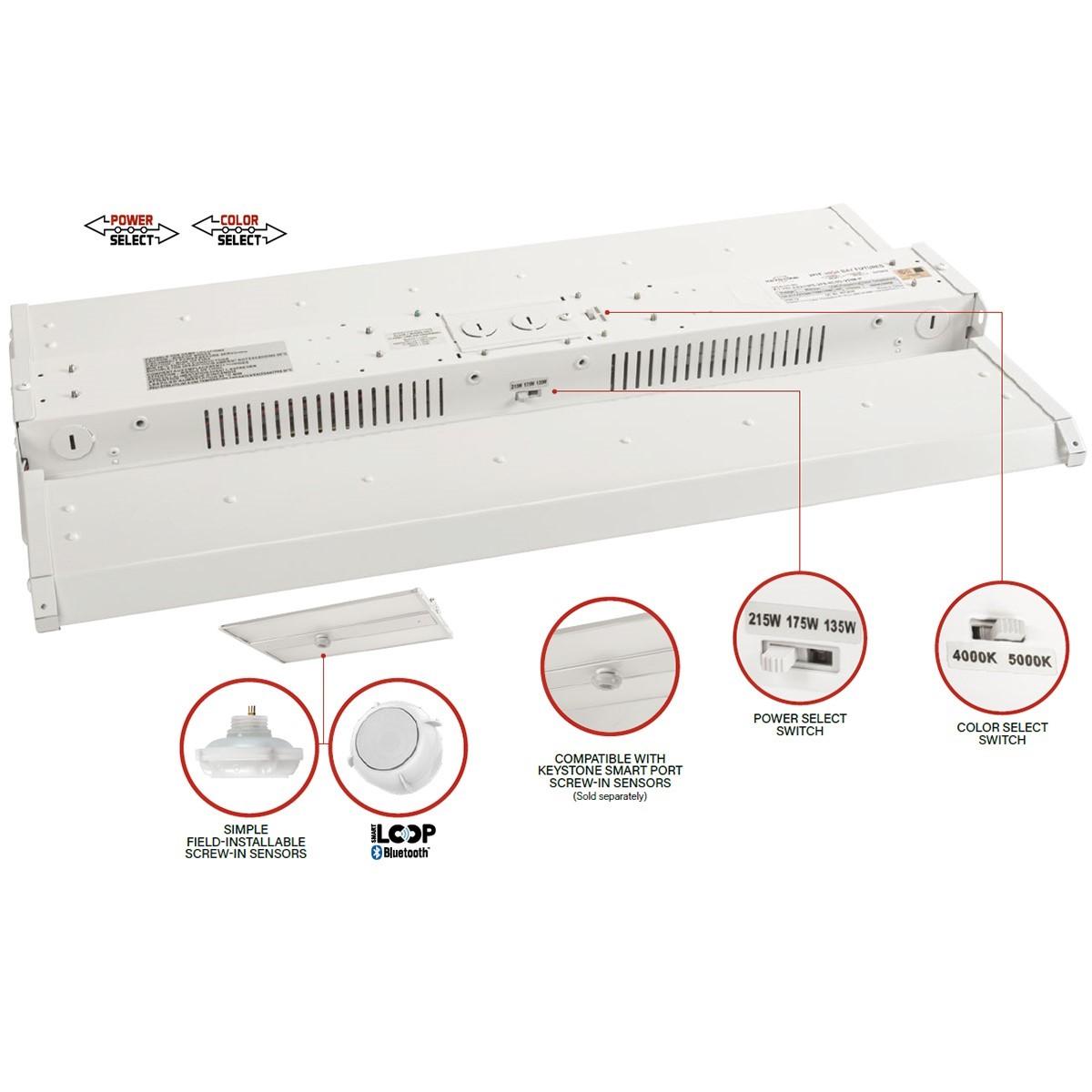 2ft LED High Bay Light 105W 15300 Lumens 4000K/5000K 120-277V - Energy Efficient Warehouse Lighting for Industrial, Commercial & Workshop Spaces