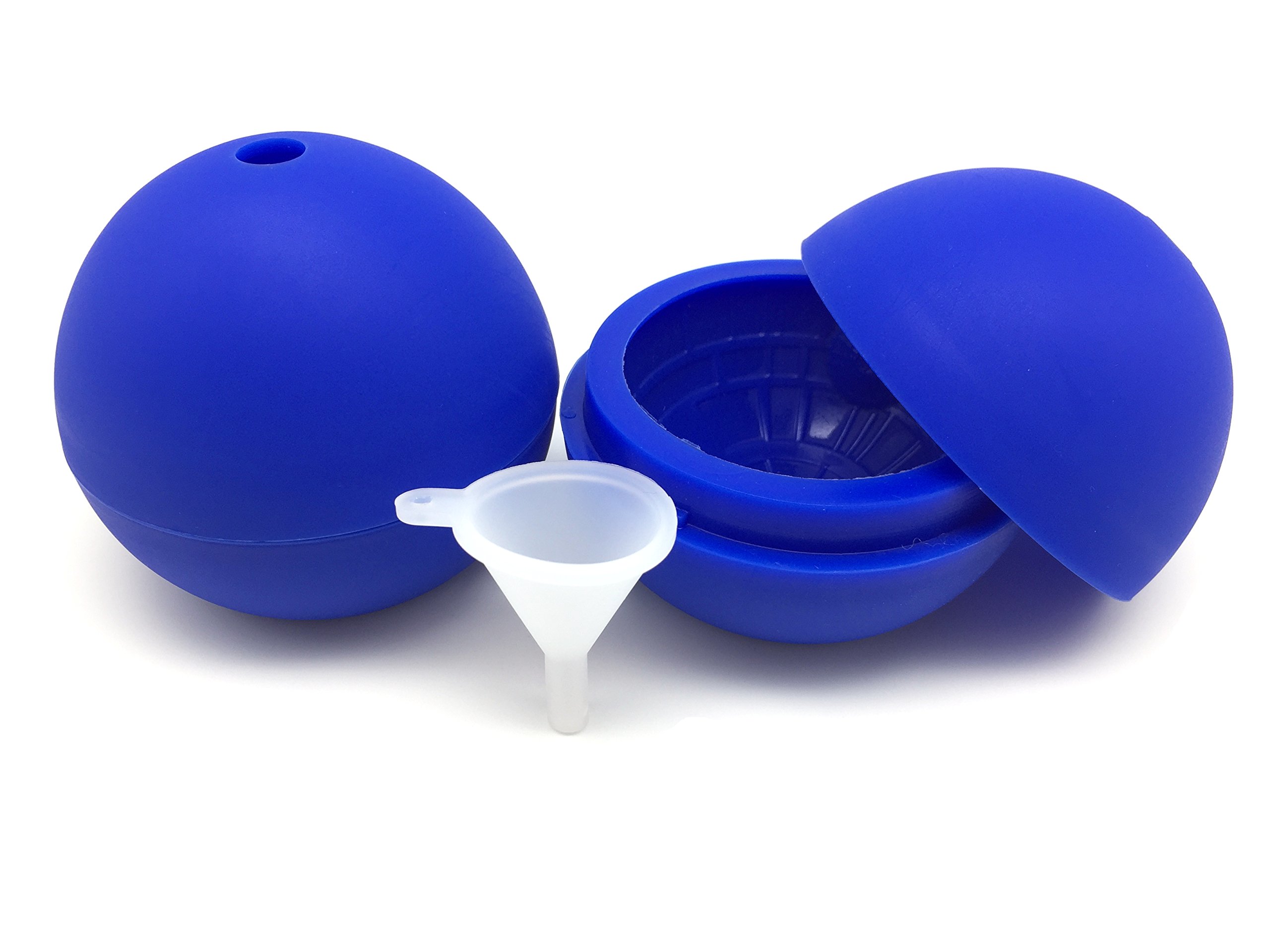 2 Pack Star Wars Ice Cube Ball Molds with Silicone Funnel - Perfect for Cocktails, Themed Parties & Holiday Drinks - BPA-Free Silicone Tray for DIY Ice Spheres