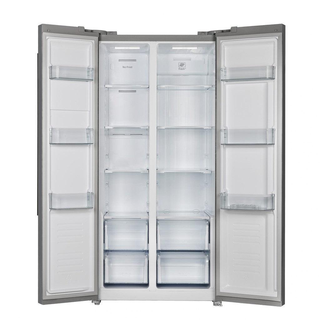 Forno Salerno 33-Inch 15.6 cu. ft. Counter-Depth Side by Side Refrigerator in Stainless Steel - Energy Efficient, Spacious Design for Modern Kitchens (FFRBI1805 33SB) - Perfect for Home, Apartment & Office Use