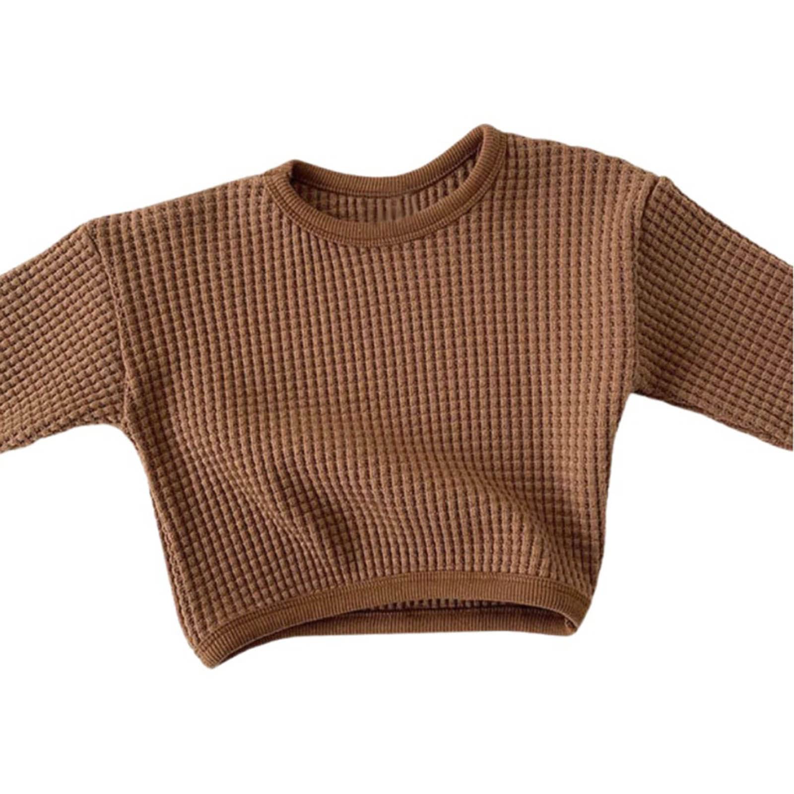 Baby Boys & Girls Long Sleeve Solid Color T-Shirt - Soft Cotton Infant Top for Newborns & Toddlers - Perfect for Spring, Fall & Christmas Outfits