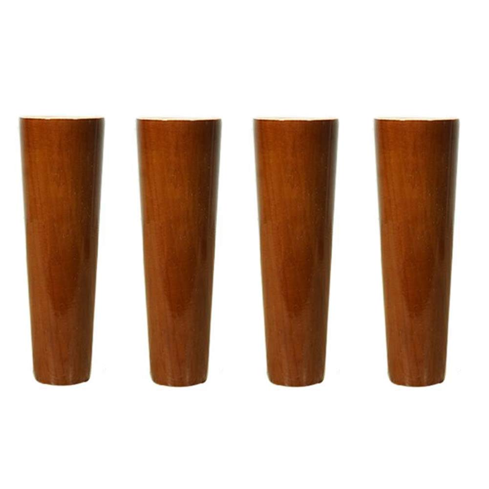 Solid Wood Furniture Legs - Rubber Wood Conical Legs for Coffee Table, Sofa, TV Stand, Bed, Cabinet (4 Pieces, 8-30cm) - Durable Replacement Legs for Living Room, Bedroom & Bathroom Furniture