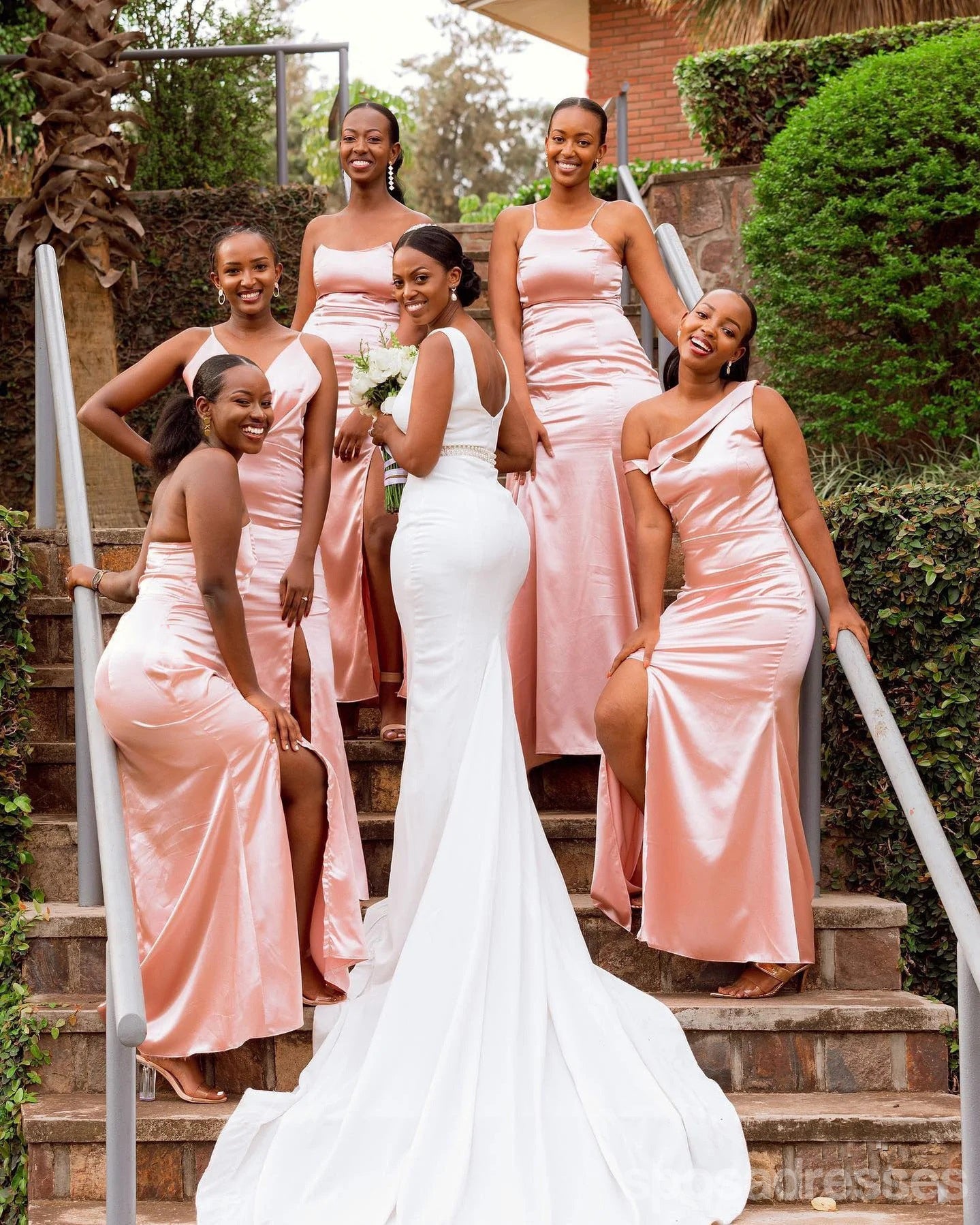 Elegant Mismatched Pink Mermaid Bridesmaid Dresses - WG1655 | Affordable Long Formal Gowns for Weddings, Prom & Special Occasions