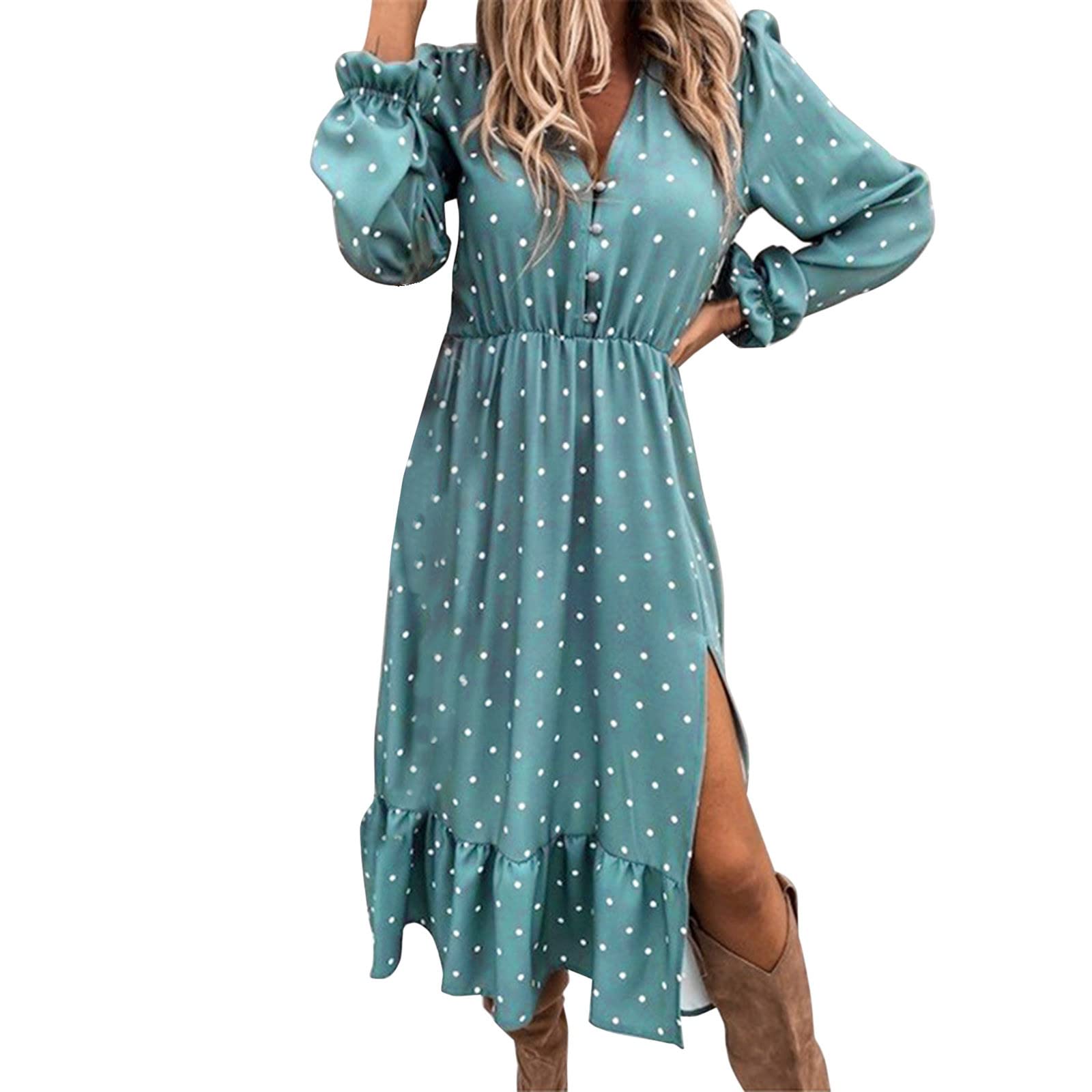 **KCocoo Women's Plus Size Maxi Dress - Flowy Beach Midi Dress for Summer, Casual & Party Wear | Perfect for Vacations, Weddings & Outdoor Events**