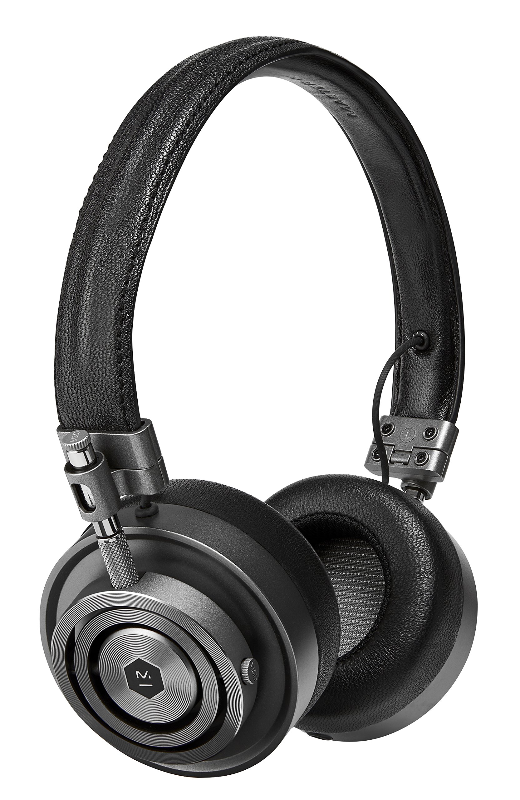 Master & Dynamic MH30 Foldable Premium Leather On-Ear Headphones - High Fidelity Sound, Luxe Gunmetal Finish (Renewed) - Perfect for Travel, Commuting & Office Use