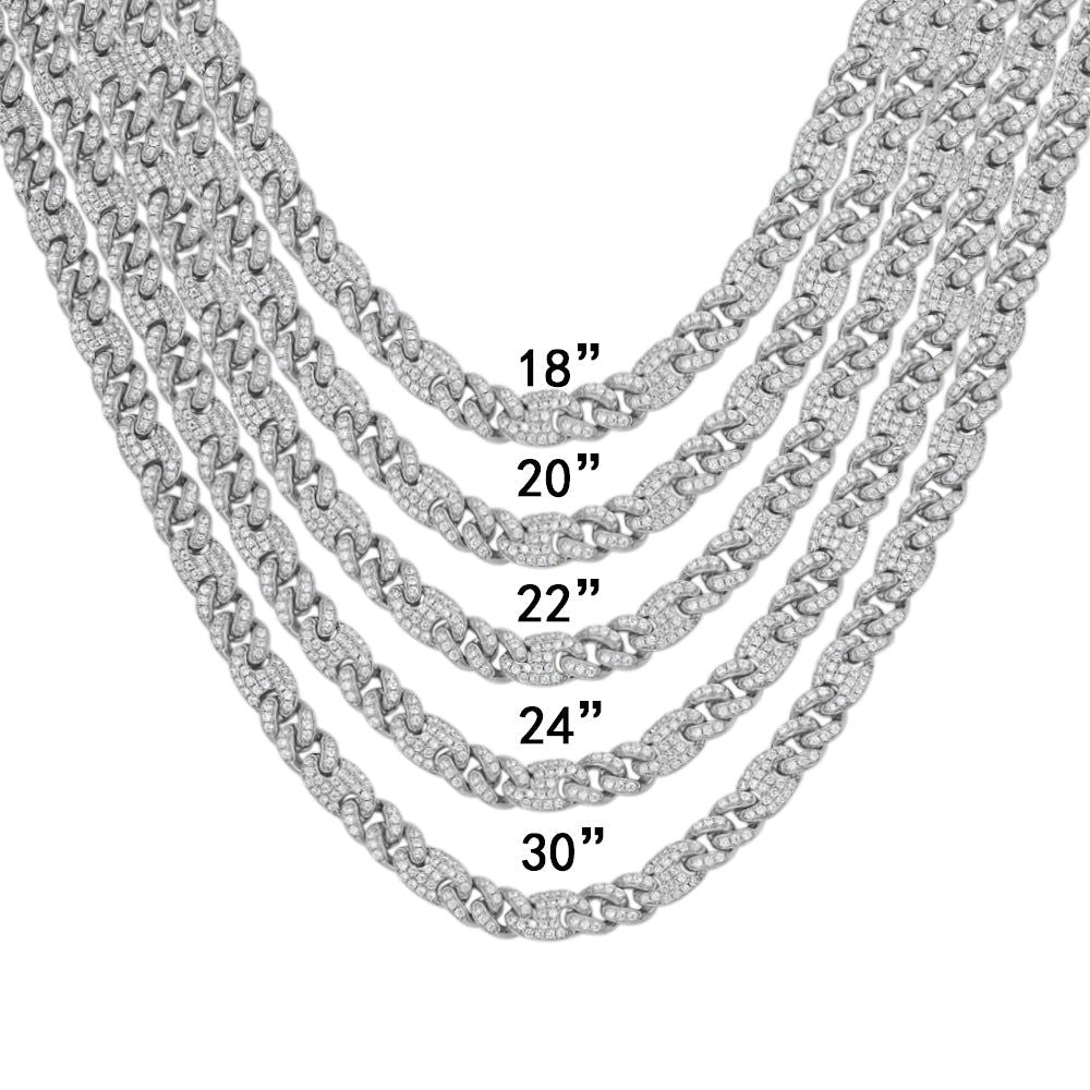 Bling Miami Cuban Link 6MM Necklace - 925 Sterling Silver White Tone Jewelry for Men & Women | Perfect for Parties, Gifts & Everyday Wear