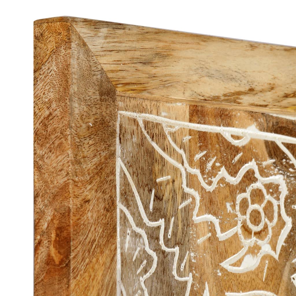 Hand-Carved Mango Wood Wall Panels - Set of 2 (23.6