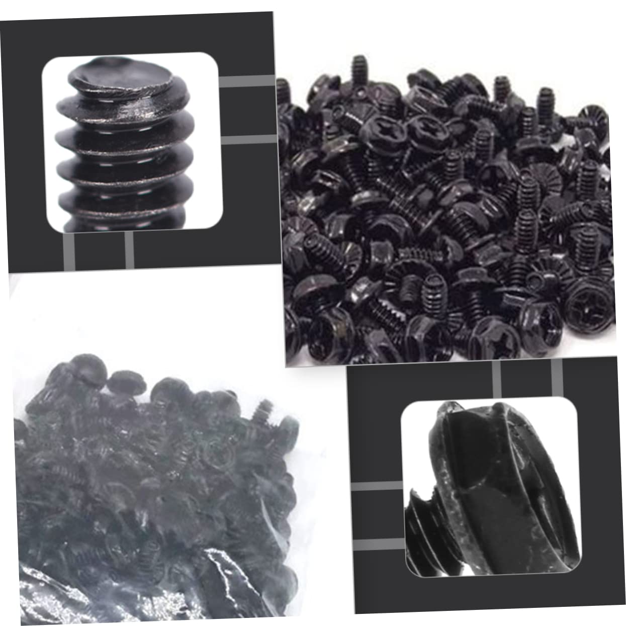 Mobestech 100 Pcs PC Mounting Screws - Metal Replacement Computer Case Screws for PCI Slots & Power Supply - Secure Fastening for PC Builds, Repairs & Upgrades