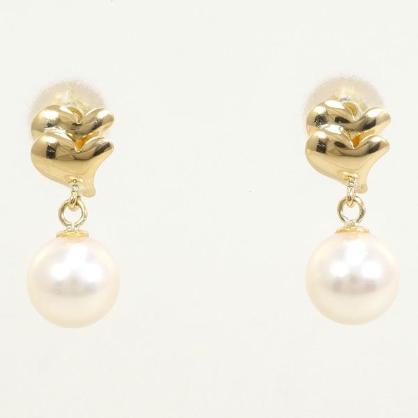 18K Yellow Gold Pearl Earrings for Women - Elegant & Timeless Pearl Stud Earrings - Perfect for Weddings, Parties & Everyday Wear