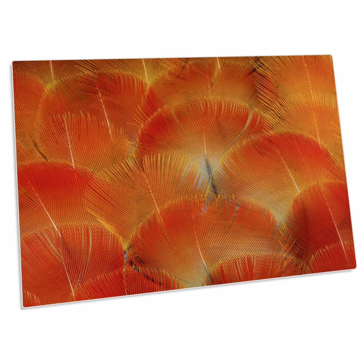 3dRose Camelot Macaw Feathers Design Desk Pad and Place Mats Set - Waterproof Non-Slip Table Protector for Dining, Office, Kitchen Use (dpd-250143-1)