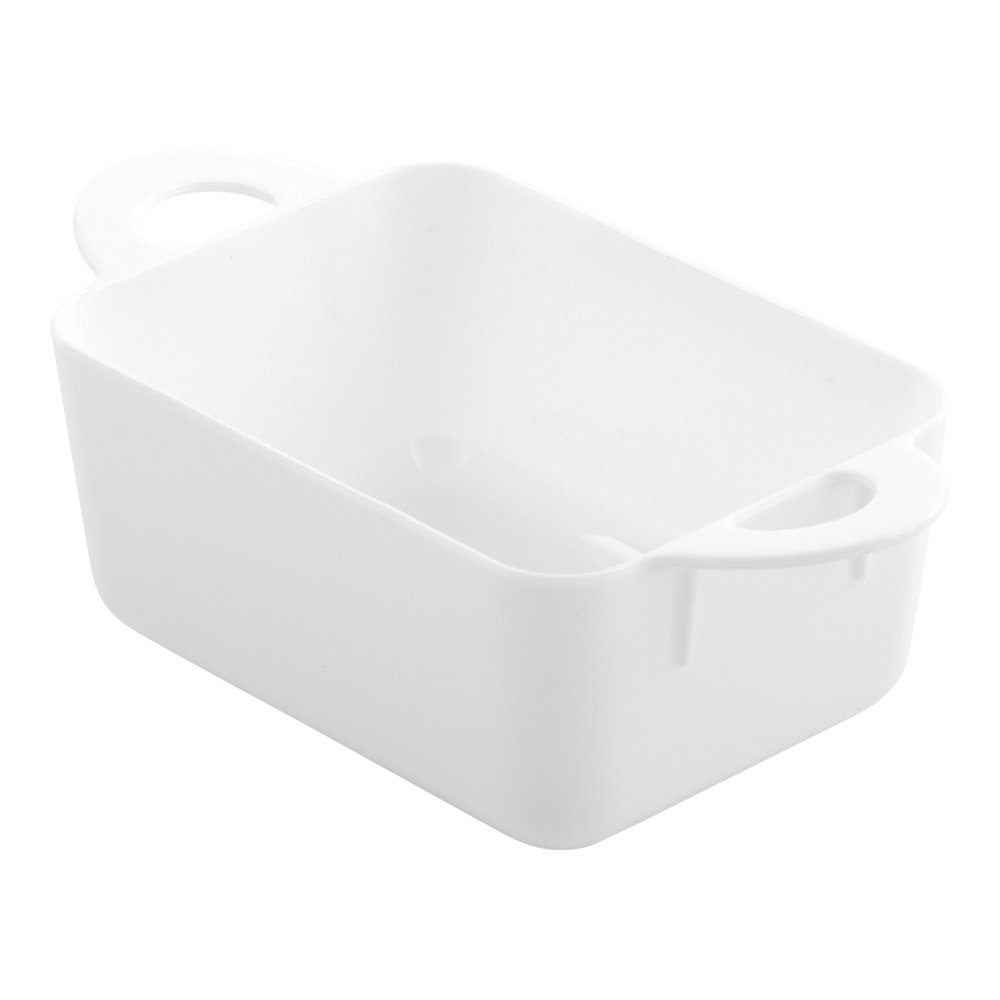 100-Pack Restaurantware 3oz Mini Serving Dishes - Disposable White Plastic Appetizer Trays, Rectangle Casserole Dishes for Snacks & Desserts | Perfect for Catering, Parties & Restaurants