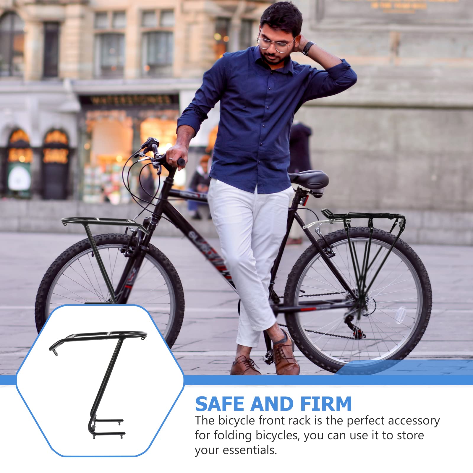 Universal Alloy Bicycle Front Rack - Durable Bike Front Bag Holder & Storage Accessory for Cycling Commuting, Touring & Outdoor Adventures