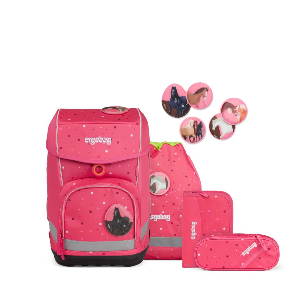 ergobag Cubo Set - Ergonomic School Backpack for Kids | 6-Piece First Grade Primary School Essentials | Lightweight, Comfortable & Durable for Daily Use, School Trips & Outdoor Activities