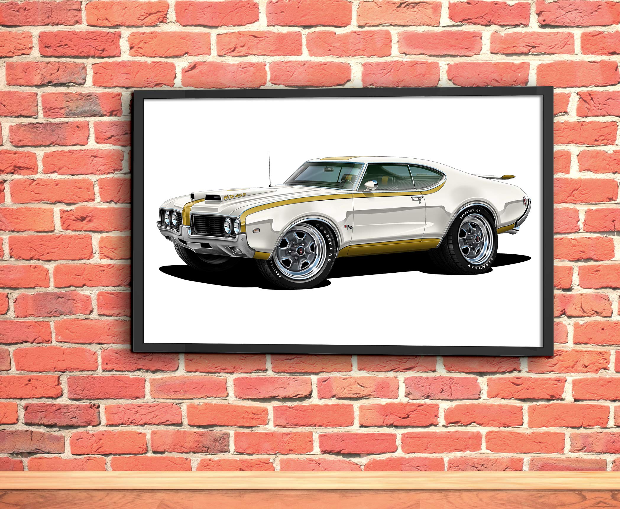 Hurst Olds 442 Cutlass Wall Art Poster - 36x24