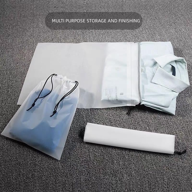 100 Pcs Clear Plastic Drawstring Shoe Bags - 16
