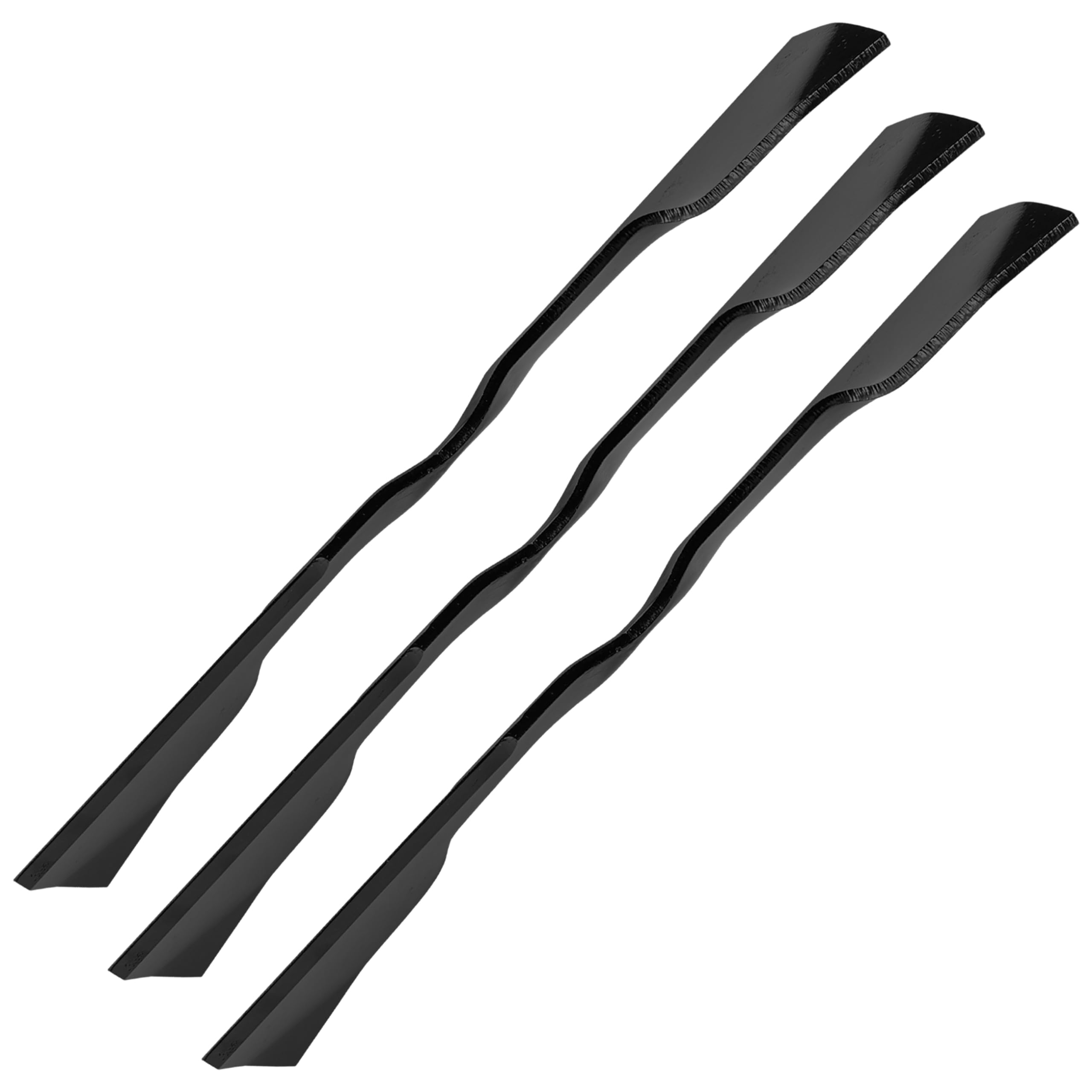 Caltric 3 Deck Mower Blades - Compatible with John Deere 335 345 355D Riding Lawn Mowers - Perfect for Lawn Care and Grass Cutting Maintenance