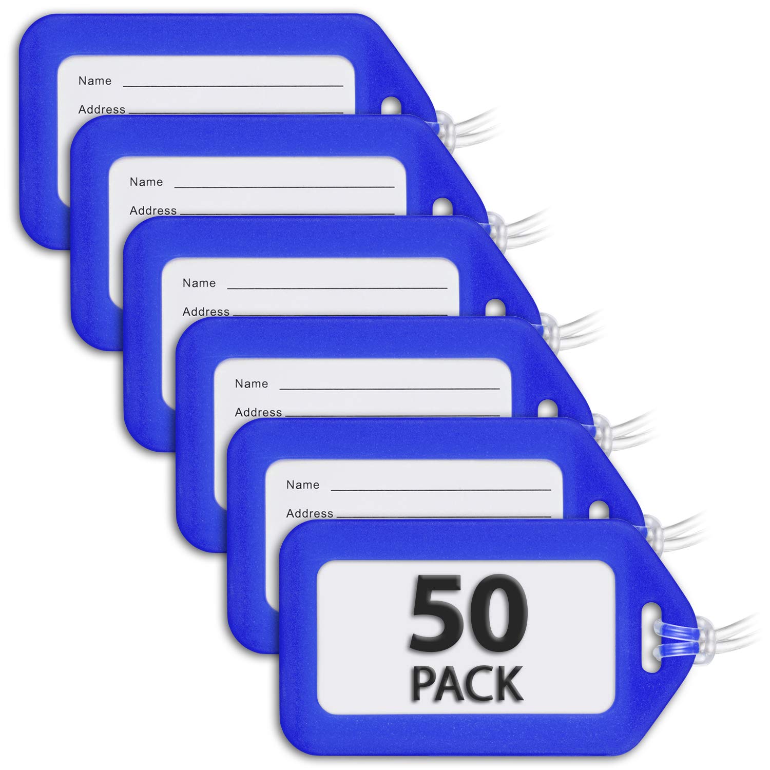 Durable Mifflin-USA Luggage Tags for Travel - Waterproof Baggage ID Tags with Customizable Info - Perfect for Suitcases, Backpacks & Carry-Ons (Bulk Pack) | Ideal for Airports, Cruises & Business Trips