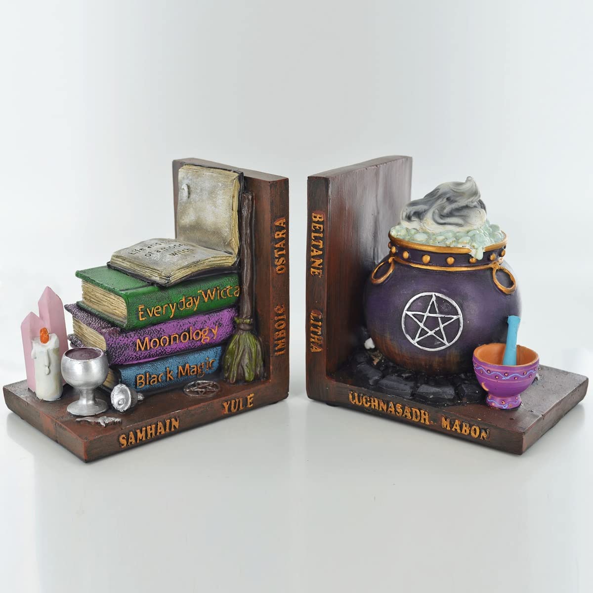 Witches Cauldron Shelf Organizer - Halloween Decor & Witchcraft Supplies for Home, Altar & Witchy Room Decor - Perfect for Spooky Season & Wiccan Rituals