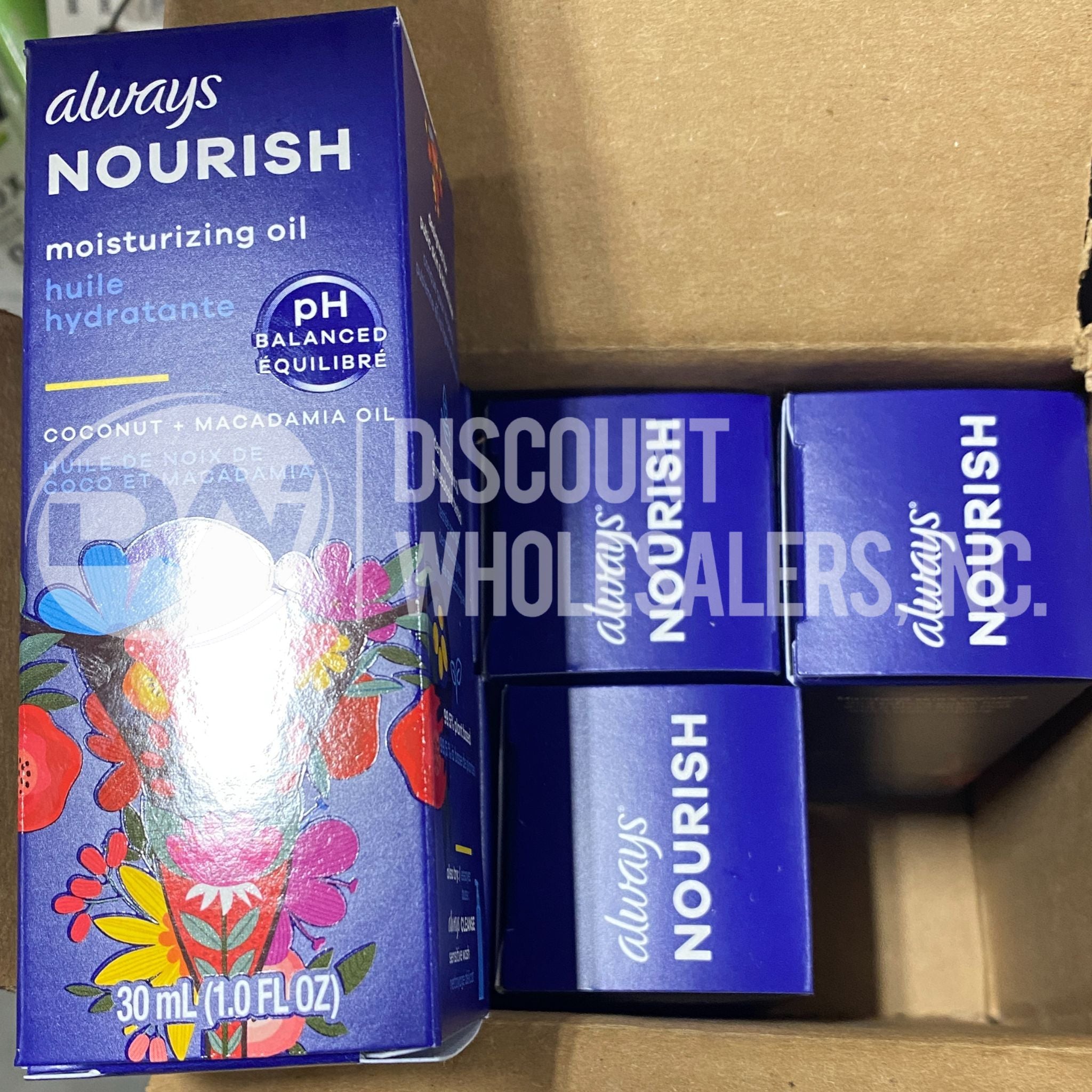 Always Nourish Moisturizing Oil 1.0 Fl Oz (60 Pcs Lot) - Hydrating Face & Body Oil for Dry Skin - Perfect for Daily Skincare Routine & Spa Treatments