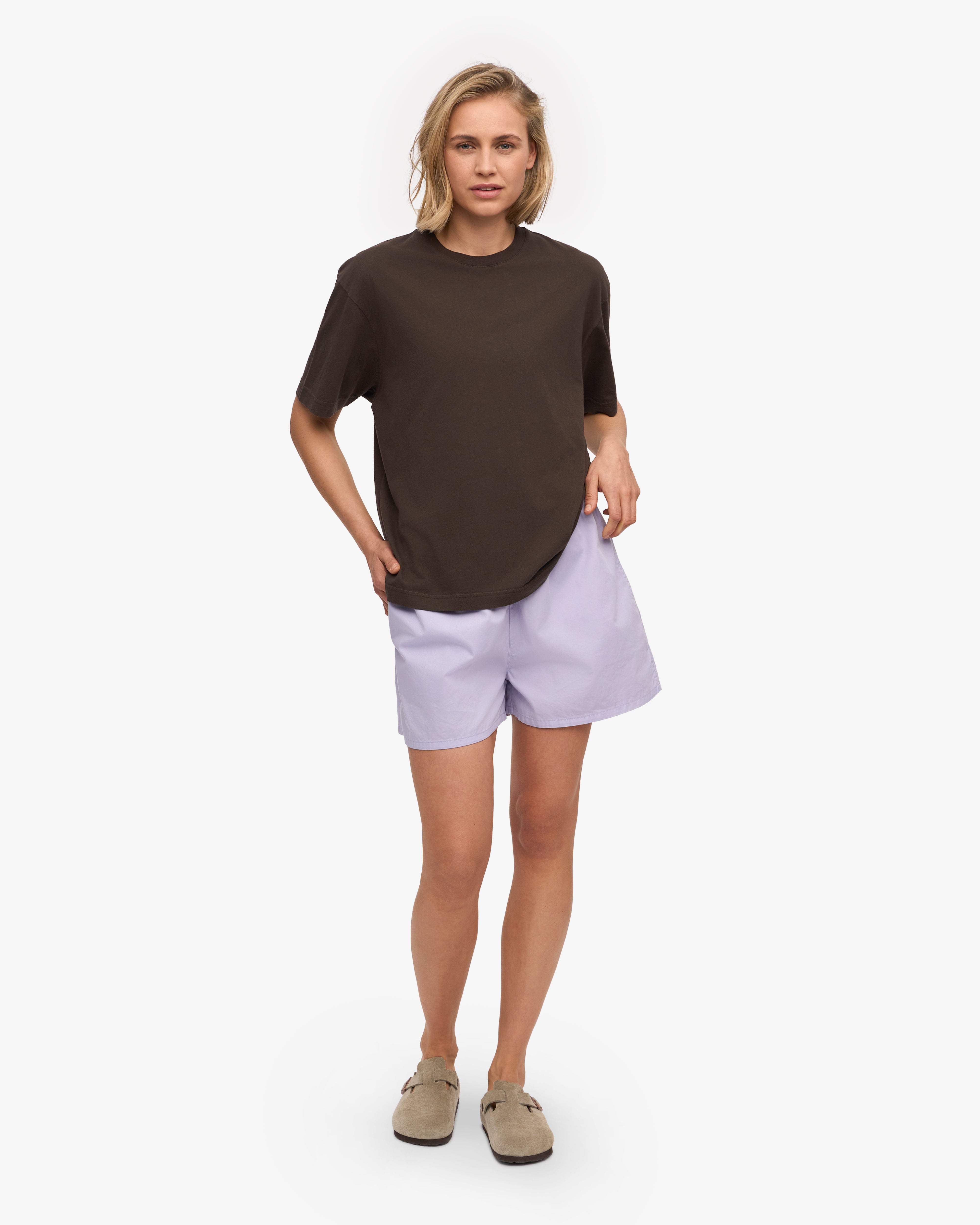 Organic Oversized T-Shirt for Women | Soft Cotton Relaxed Fit Coffee Brown | Perfect for Casual Wear, Lounge & Travel